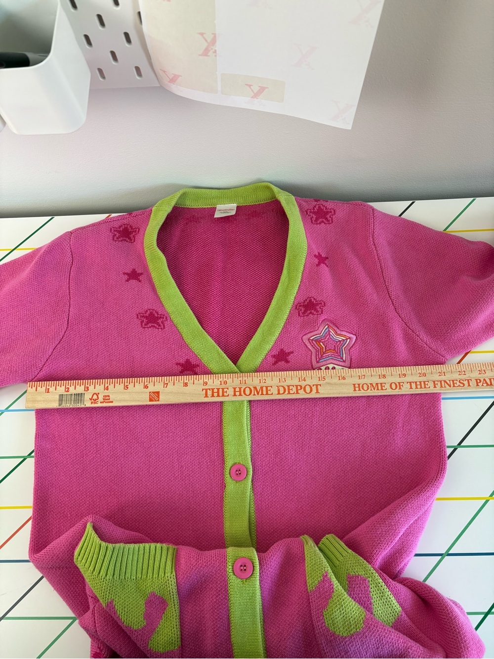 KityCrylics Pink & Green Kawaii Cardigan S/M Kidcore J-Fashion Sold Out Rare - Picture 8 of 10